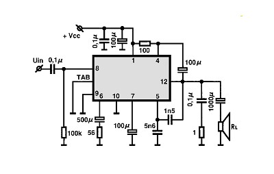 TBA810 I circuito eletronico